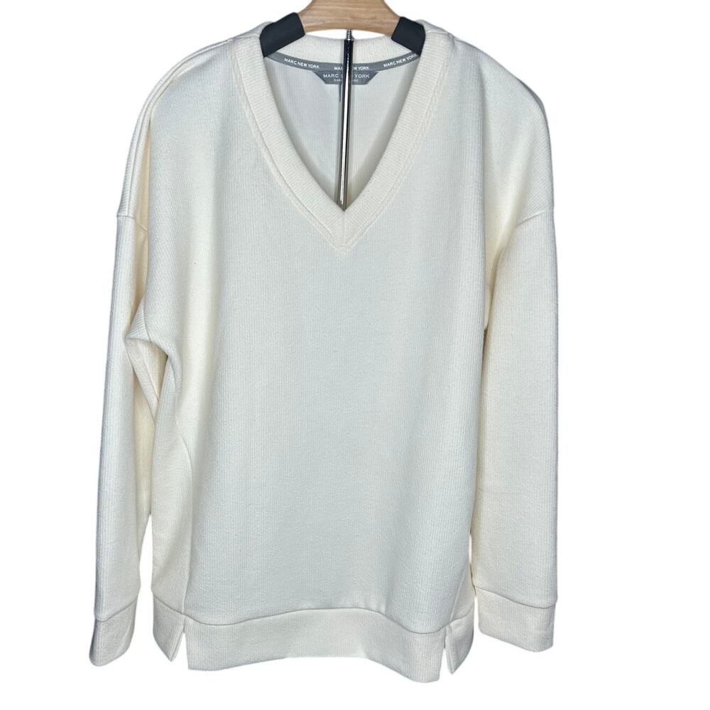 Marc New York by Andrew Marc women's V-neck long sleeve pullover size large
